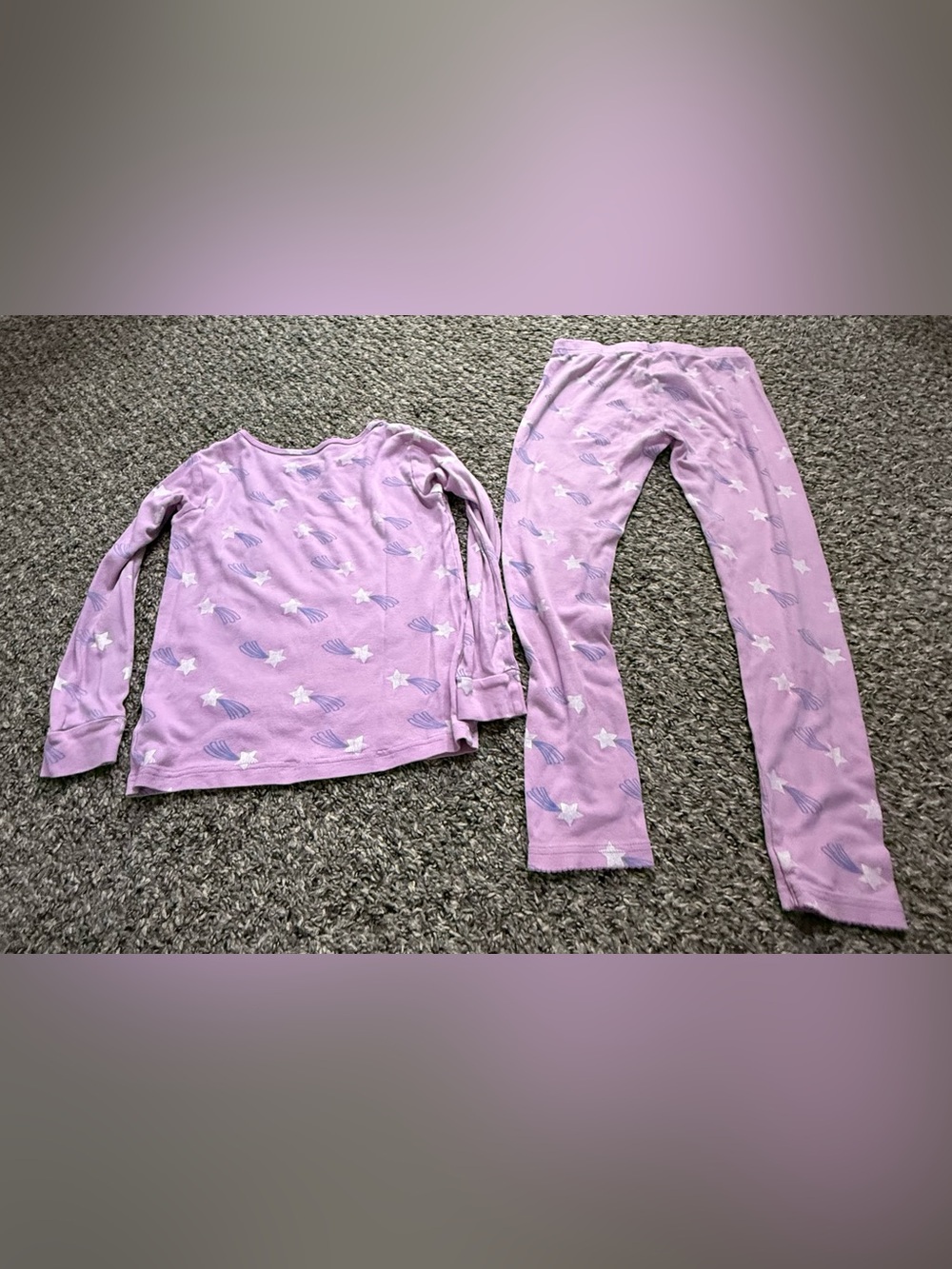 Carters Purple Star & Comet long sleeve Pajama Set